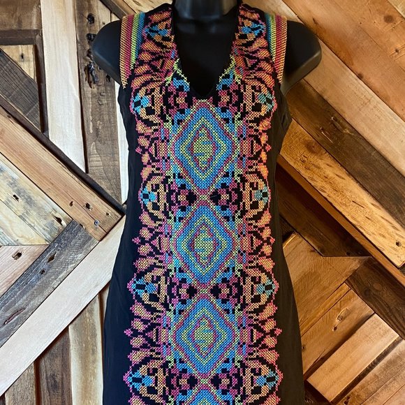 WOW Culture Dresses & Skirts - WOW Culture | Cross Stitched Cocktail Dress | S